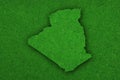 Map of Algeria on green felt