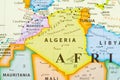 Map of Algeria Royalty Free Stock Photo