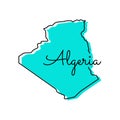 Map of Algeria Vector Design Template.