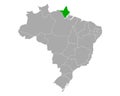Map of Amapa in Brazil Royalty Free Stock Photo