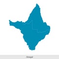 map of Amapa is a state of Brazil with mesoregions Royalty Free Stock Photo