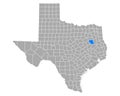 Map of Anderson in Texas