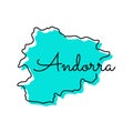 Map of Andorra Vector Design Template.