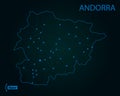 Map of Andorra. Vector illustration. World map