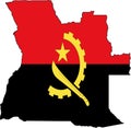 Map Angola-Vector Royalty Free Stock Photo