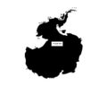 Map of Antarctica. Black outline. High detailed vector illustration isolated on white background. Royalty Free Stock Photo