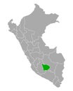 Map of Apurimac in Peru