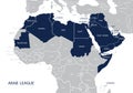 Map of Arab League.