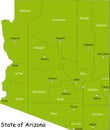 Map of Arizona state