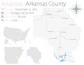 Map of Arkansas County in Arkansas