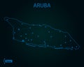 Map of Aruba. Vector illustration. World map