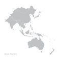 Map of Asia Pacific Royalty Free Stock Photo