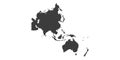 Map of Asia Pacific. - Vector illustration Royalty Free Stock Photo