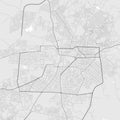 Map of Asmara city, Eritrea. Urban black and white poster. Asmera road map with metropolitan city area view Royalty Free Stock Photo
