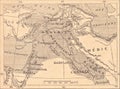 Map of the Assyrian Empire Royalty Free Stock Photo