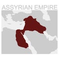 map of the Assyrian Empire Royalty Free Stock Photo