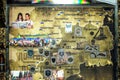 Map of the ATO zone, with the chevrons of the Ukrainian army units in the Museum of the Anti Terrorist Operation in Dnepr