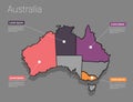 Map Australia concept.