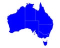 Map of Australia Royalty Free Stock Photo