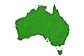 Map of Australia on green felt Royalty Free Stock Photo