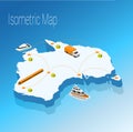 Map australia isometric concept.