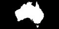 Map of Australia white silhuette 3D illustration