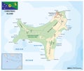 Map of Australias Christmas Island in the Indian Ocean Royalty Free Stock Photo