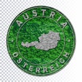 Map of Austria, Environment Concept, Co2 Emission Concept