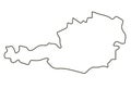 Map of Austria. Outline map vector illustration