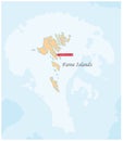 Map of the autonomous island group of the Faroe Islands
