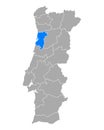 Map of Aveiro in Portugal