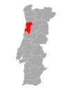 Map of Aveiro in Portugal