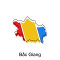 Map of Bac Giang Geometric Vector Design Template,suitable for your company Royalty Free Stock Photo