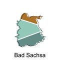 Map of Bad Sachsa. Vector design template on white background Royalty Free Stock Photo