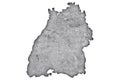 Map of Baden-Wuerttemberg on weathered concrete