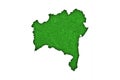 Map of Bahia on green felt