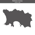 Map of Bailiwick of Jersey on white background