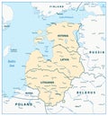 Map of the Baltic States