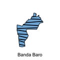 Map of Banda Baro City illustration design template, suitable for your company