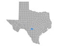 Map of Bandera in Texas