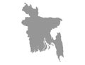 Map Bangladesh vector background. Isolated country texture