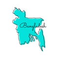 Map of Bangladesh Vector Design Template.