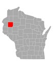 Map of Barron in Wisconsin