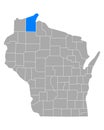 Map of Bayfield in Wisconsin