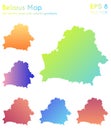 Map of Belarus with beautiful gradients.