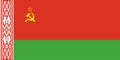 Map of Belarus with the Soviet flag. Flag of an independent European state.