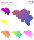 Map of Belgium with beautiful gradients.