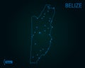 Map of Belize. Vector illustration. World map