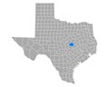 Map of Bell in Texas Royalty Free Stock Photo