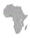 Map of Benin in Africa